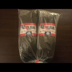 6 PAIR THERMAL INSULATED WOOL BLEND BROWN SOCK USA